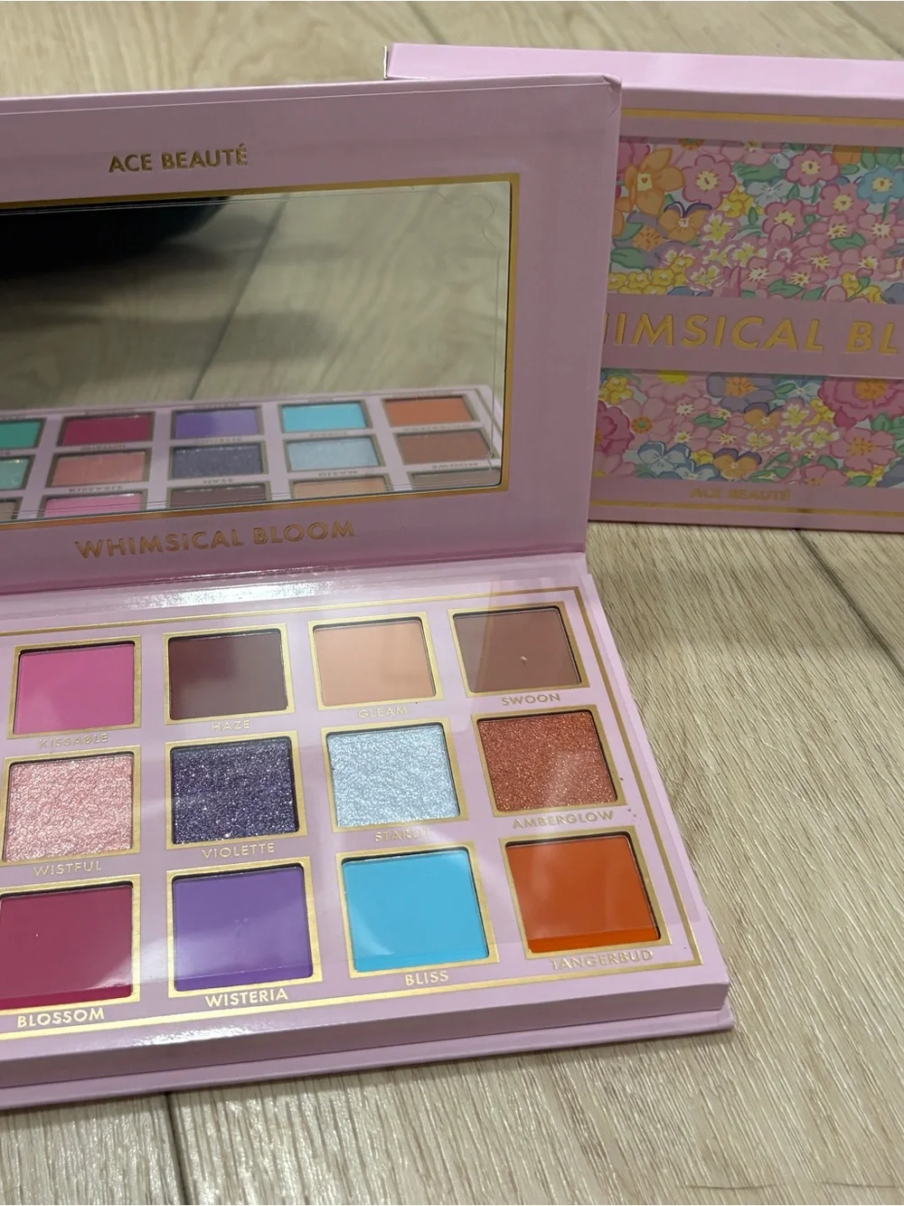 Ace Beauté Whimsical Bloom Floral Eyeshadow Palette - Pink